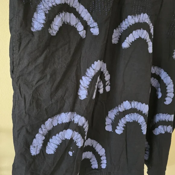 MARKET PLACE Hand Work Of India  Black and Purple Women's Tunnic One Size Cotton - Picture 5 of 9